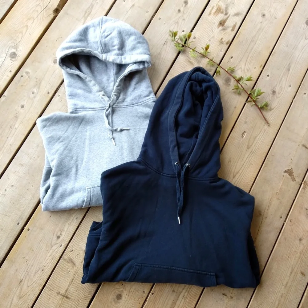 Frank & Oak | Size Small 100% Organic Cotton The Gym Fleece Hoodie Bundle of 2 - Picture 1 of 14